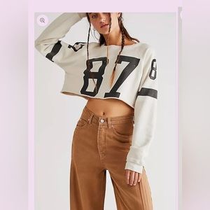 Free People crop #87 crewneck